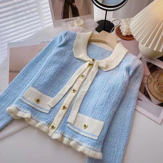 Bowknot Sweater Cardigan