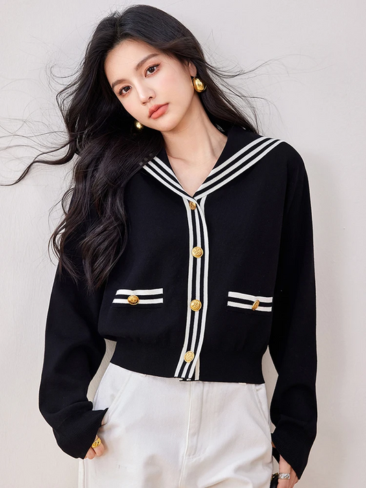 Sailor Collar Cardigan